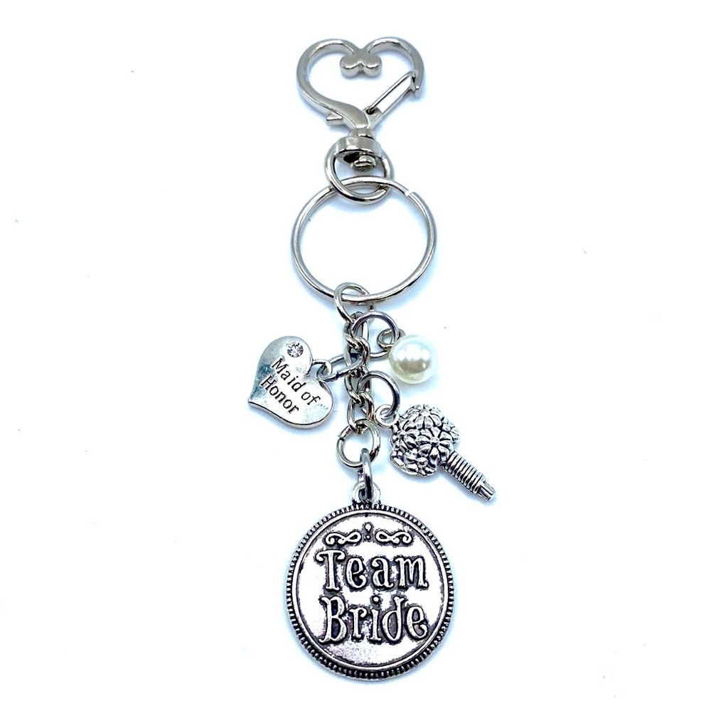 Maid Of Honor Keychain Bag Charm Team Bride